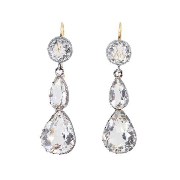 Victorian Rock Crystal Earrings - Charlotte Sayers - image 1